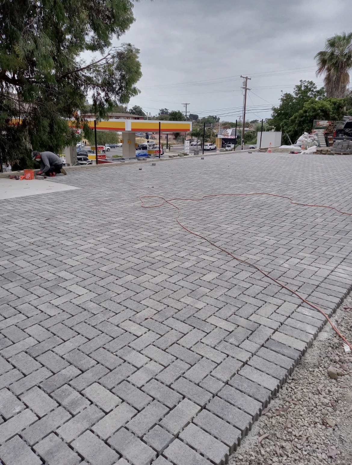 Commercial hardscape installation
